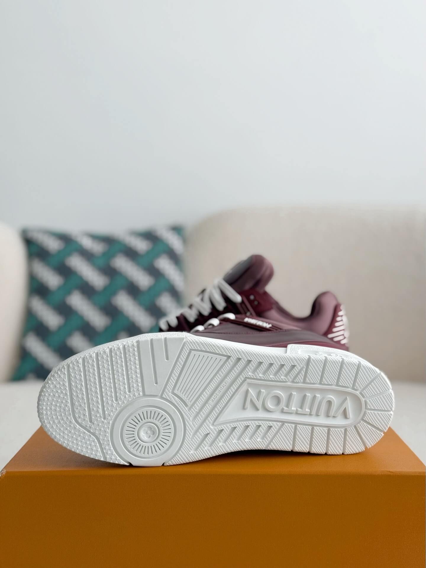 Louis Vuitton LV Trainer Bordeaux Red Sneaker