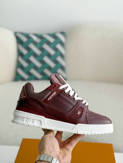 Louis Vuitton LV Trainer Bordeaux Red Sneaker