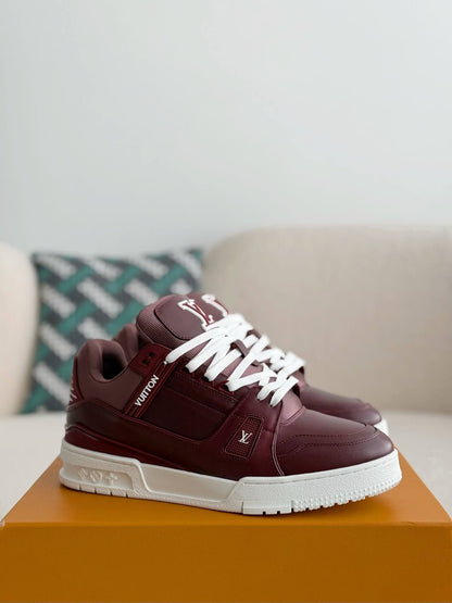 Louis Vuitton LV Trainer Bordeaux Red Sneaker