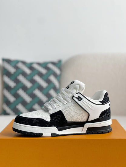 Louis Vuitton LV Trainer Denim Black White Padded Sneaker