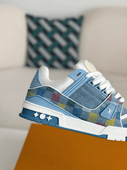 Louis Vuitton LV Trainer Denim Blue Multicolor Demier Sneaker