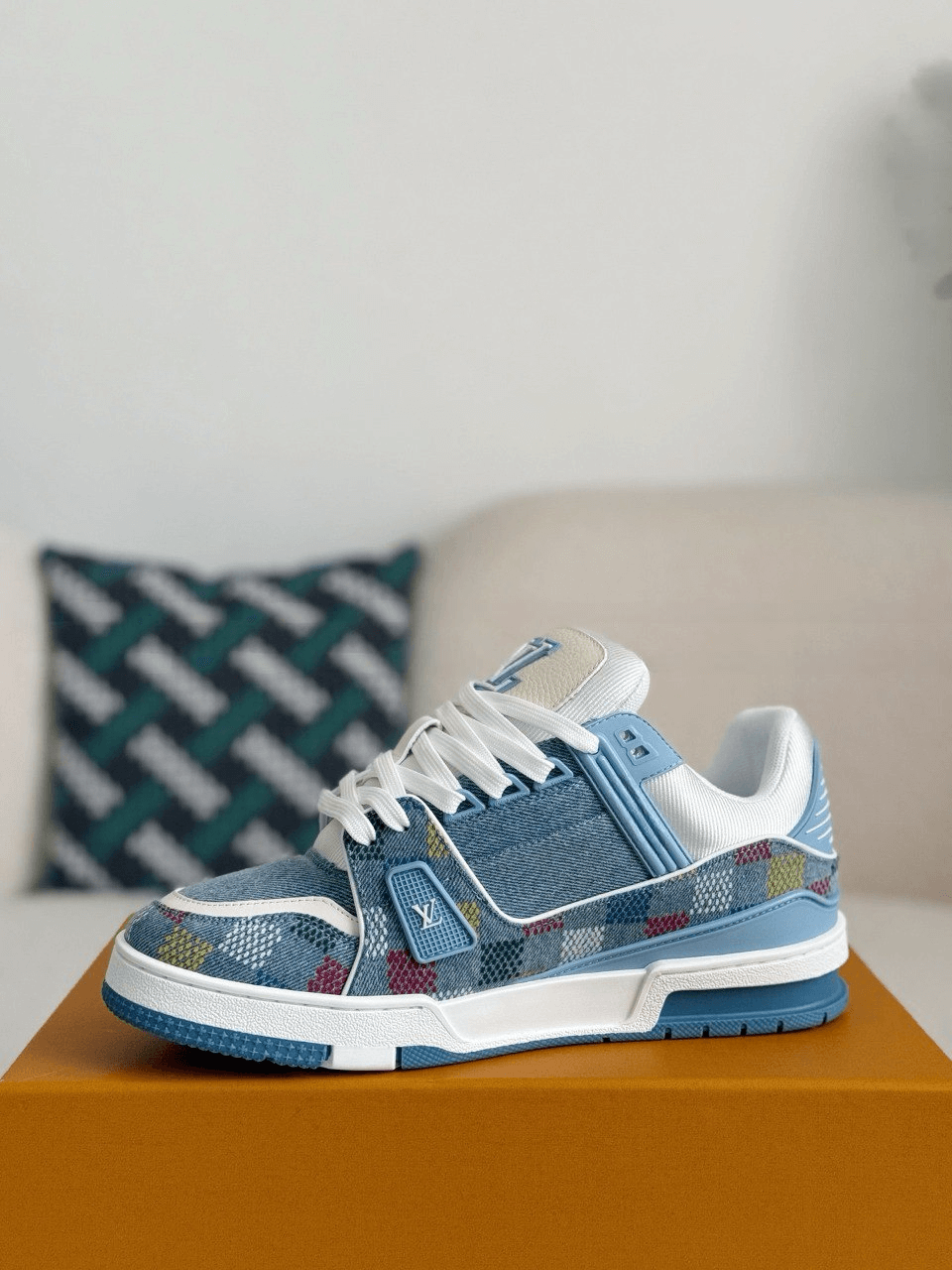 Louis Vuitton LV Trainer Denim Blue Multicolor Demier Sneaker