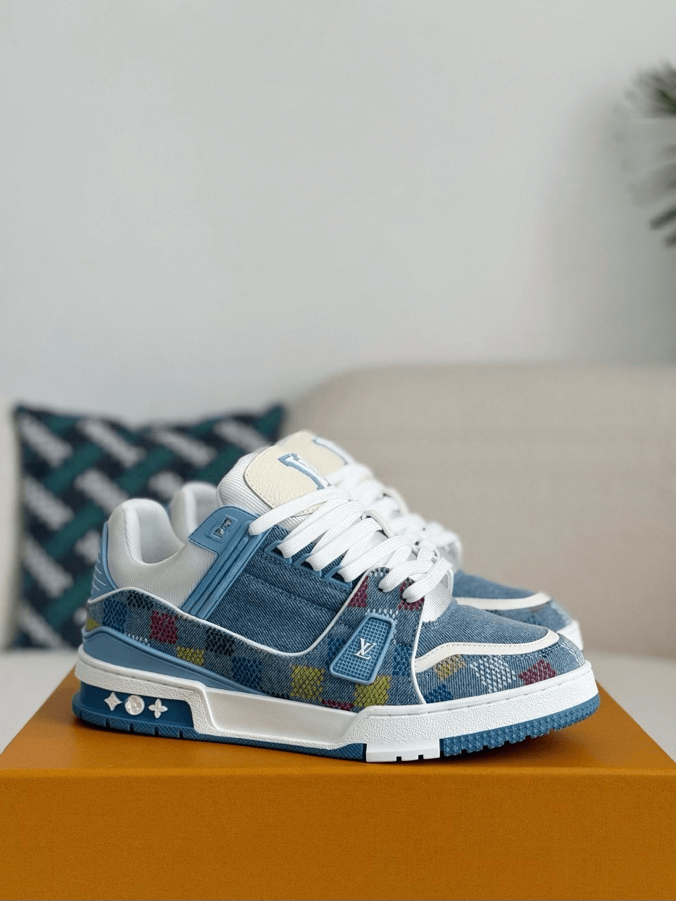 Louis Vuitton LV Trainer Denim Blue Multicolor Demier Sneaker