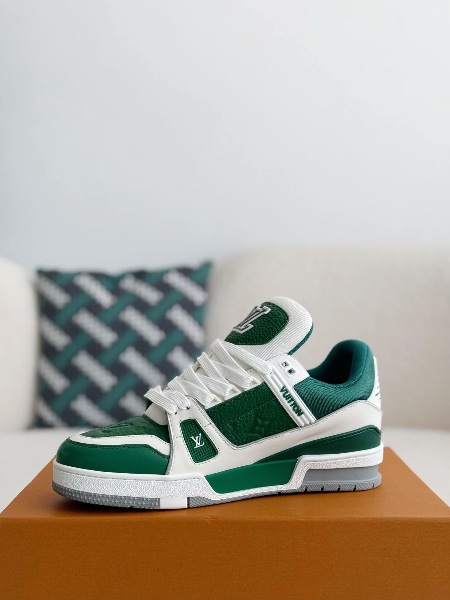 Louis Vuitton LV Trainer Vibrant Green White Sneaker