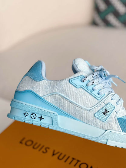 Louis Vuitton LV Trainer Light Blue Denim Sneaker