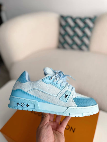 Louis Vuitton LV Trainer Light Blue Denim Sneaker