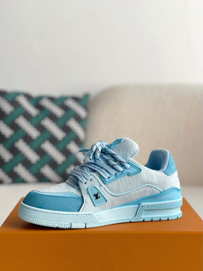 Louis Vuitton LV Trainer Light Blue Denim Sneaker