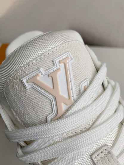 Louis Vuitton LV Trainer Monogram White Denim Sneaker