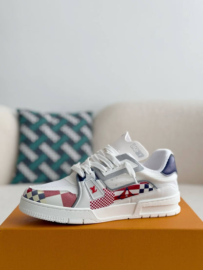 Louis Vuitton LV Trainer White Red America Cup Sneaker