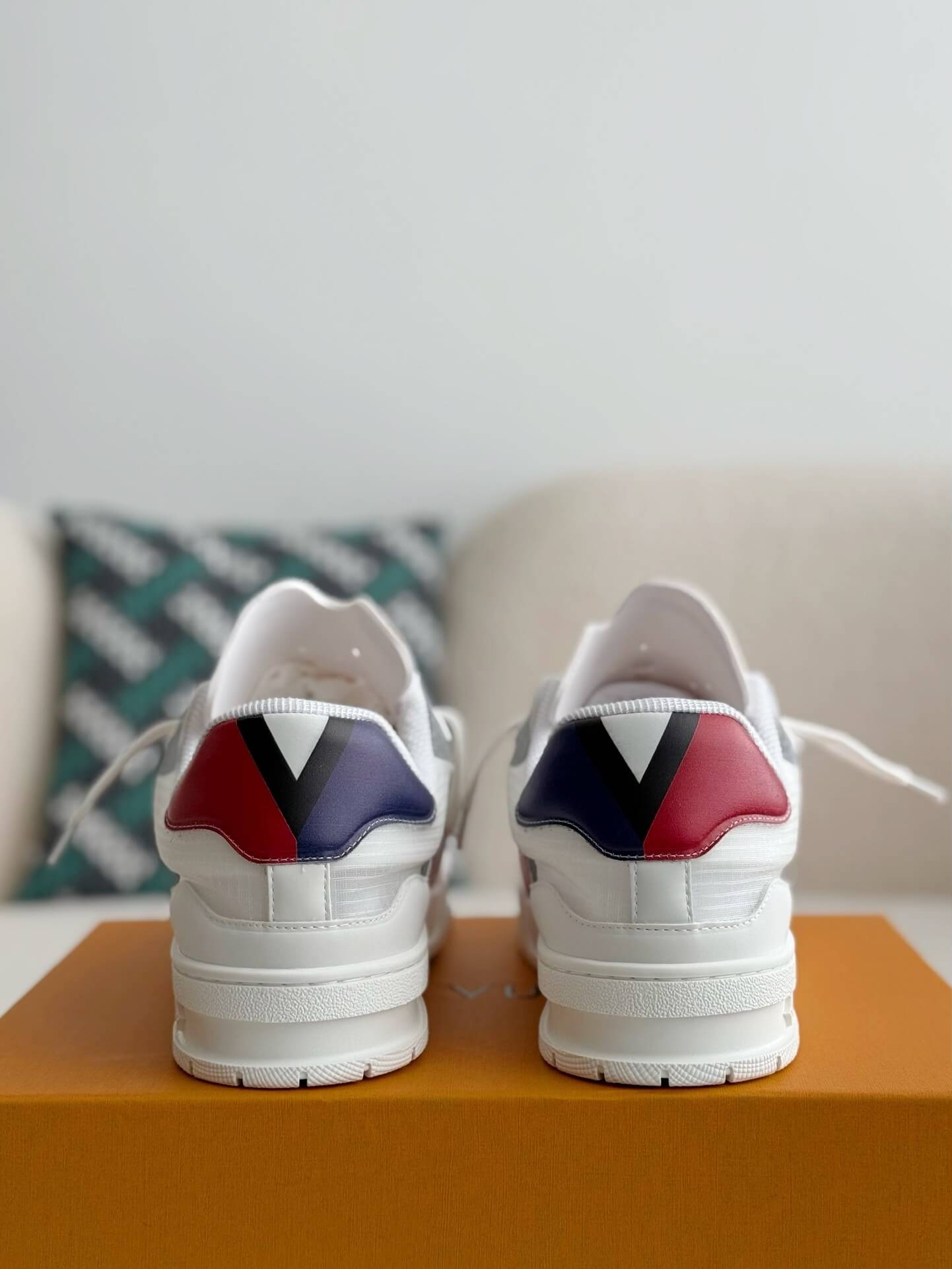 Louis Vuitton LV Trainer White Red America Cup Sneaker