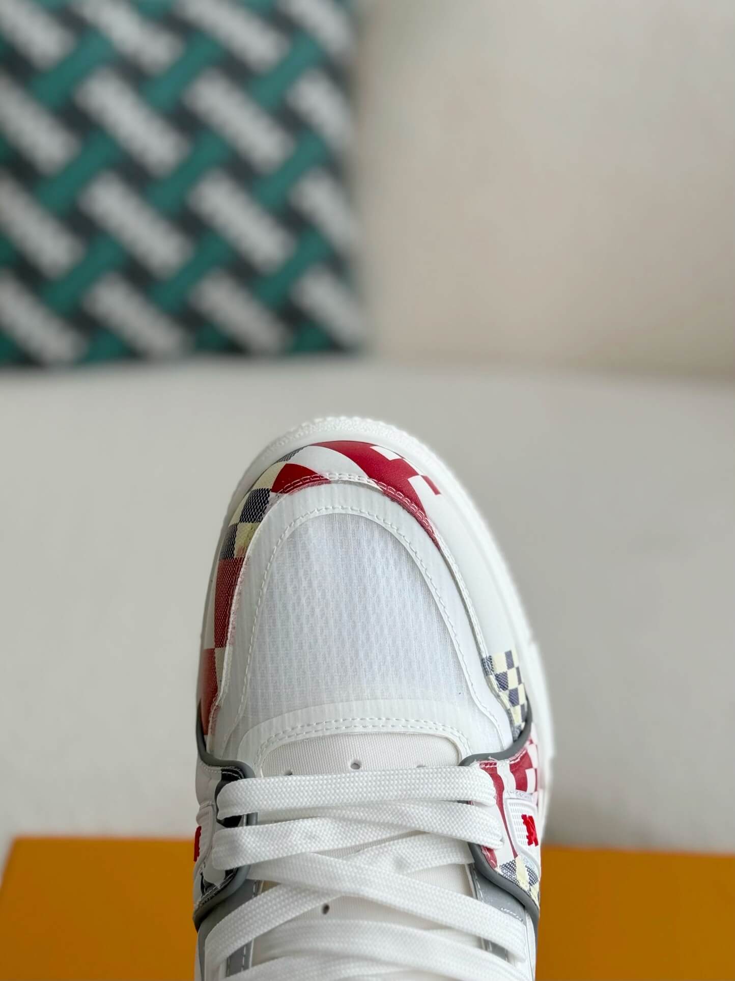 Louis Vuitton LV Trainer White Red America Cup Sneaker