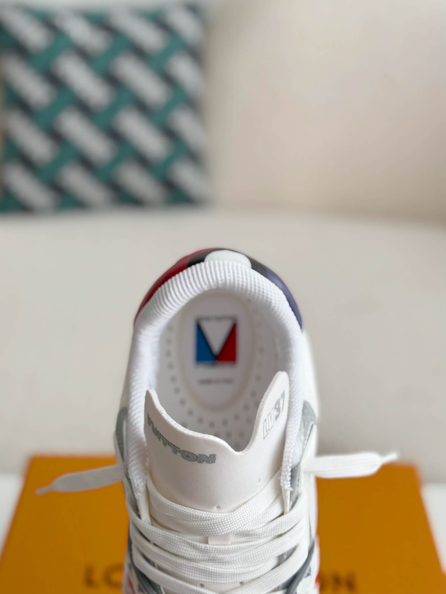 Louis Vuitton LV Trainer White Red America Cup Sneaker