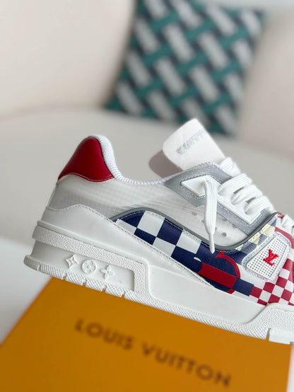 Louis Vuitton LV Trainer White Red America Cup Sneaker