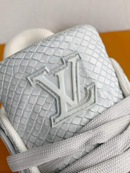 Louis Vuitton LV Trainer Snake Skin Textured Custom Sneaker