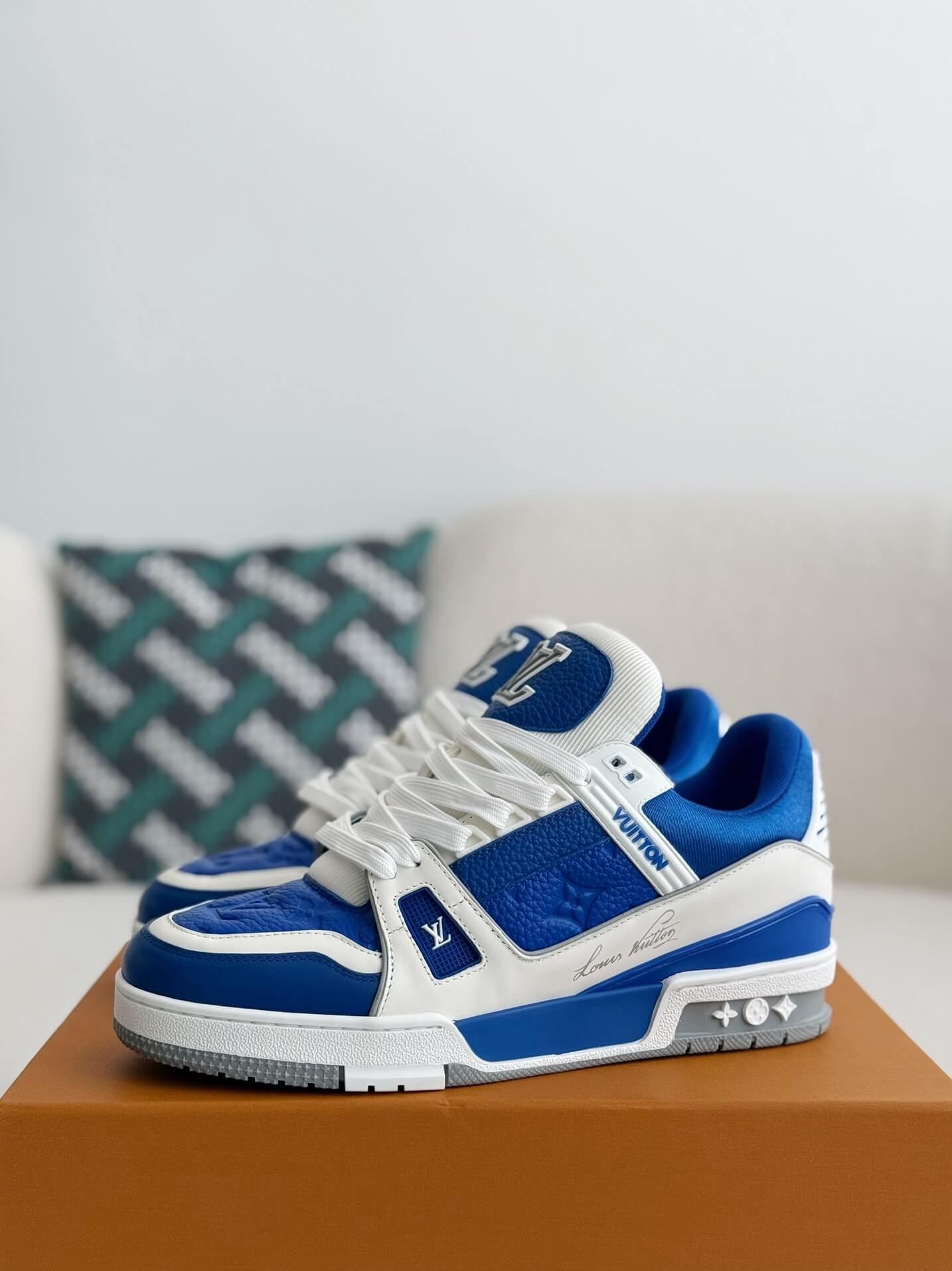 Louis Vuitton LV Trainer Vibrant Blue White Sneaker