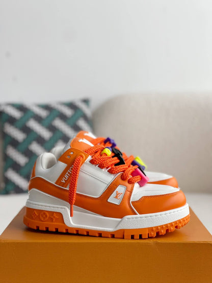 Louis Vuitton LV Trainer White Orange Maxi Sneaker