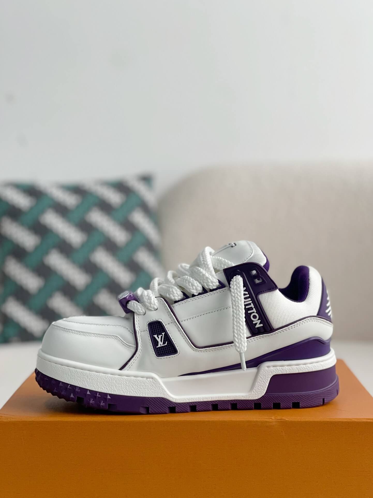 Louis Vuitton LV Trainer White Purple Maxi Sneaker