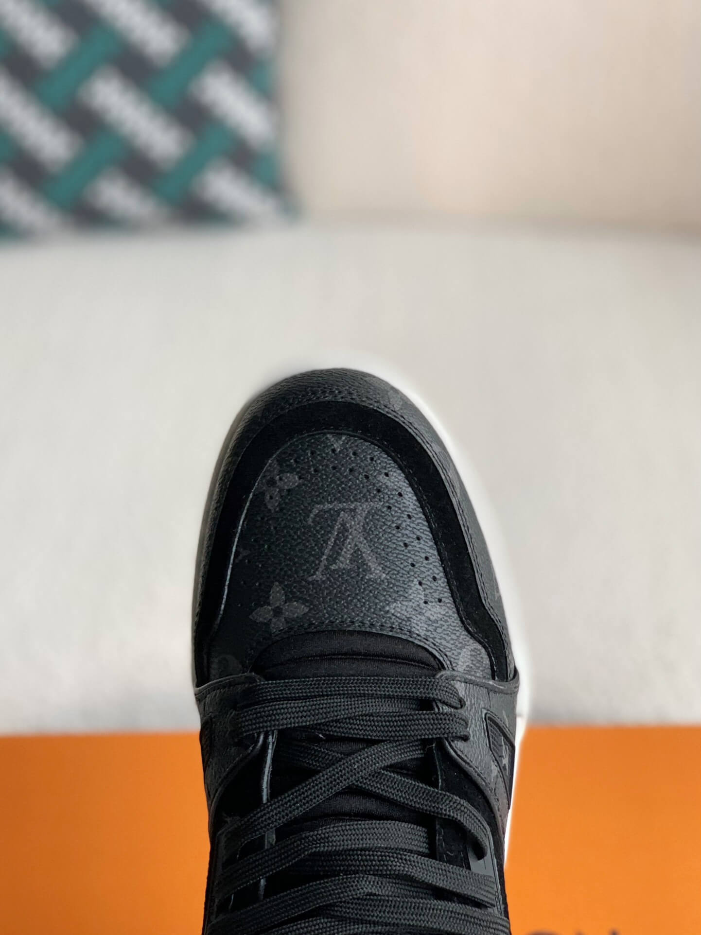 Louis Vuitton LV Trainer – Black Monogram Eclipse & Suede