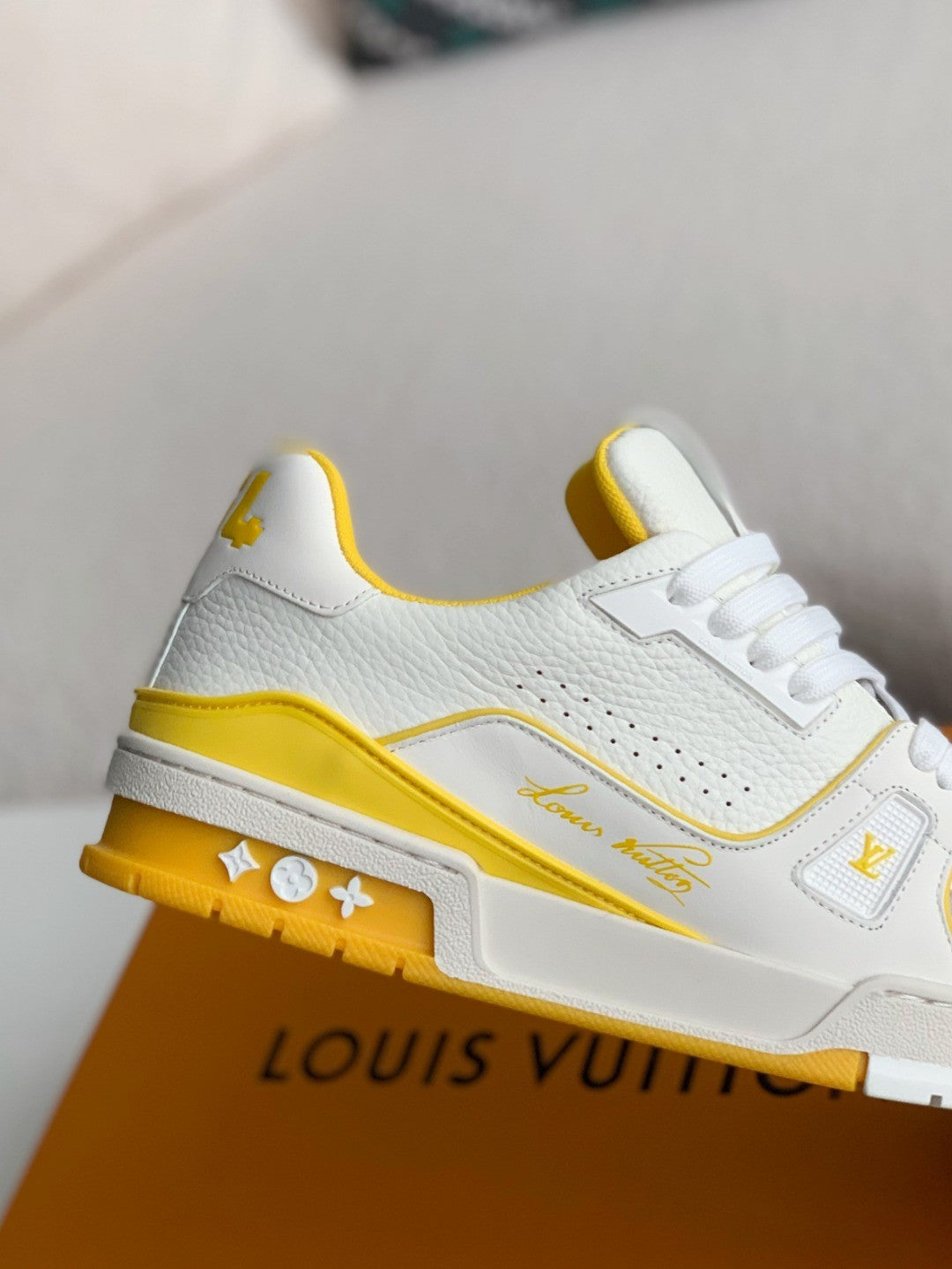 Louis Vuitton LV Trainer – Black & White Grained Calf Leather