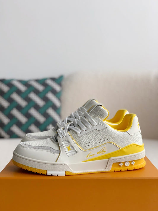 Louis Vuitton LV Trainer – Black & White Grained Calf Leather