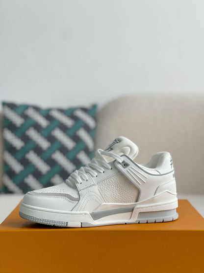 Louis Vuitton LV Trainer #54 White Gray Padded Sneaker