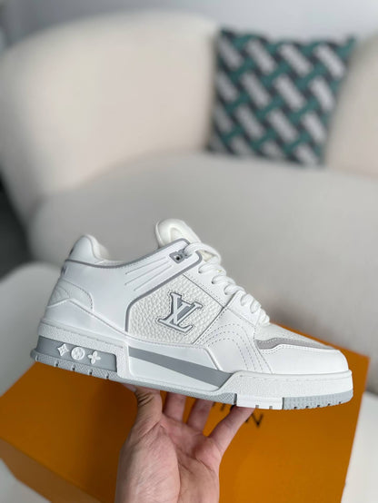 Louis Vuitton LV Trainer #54 White Gray Padded Sneaker