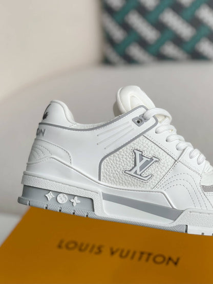 Louis Vuitton LV Trainer #54 White Gray Padded Sneaker