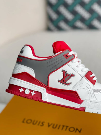 Louis Vuitton LV Trainer #54 Red White Gray Padded Sneaker