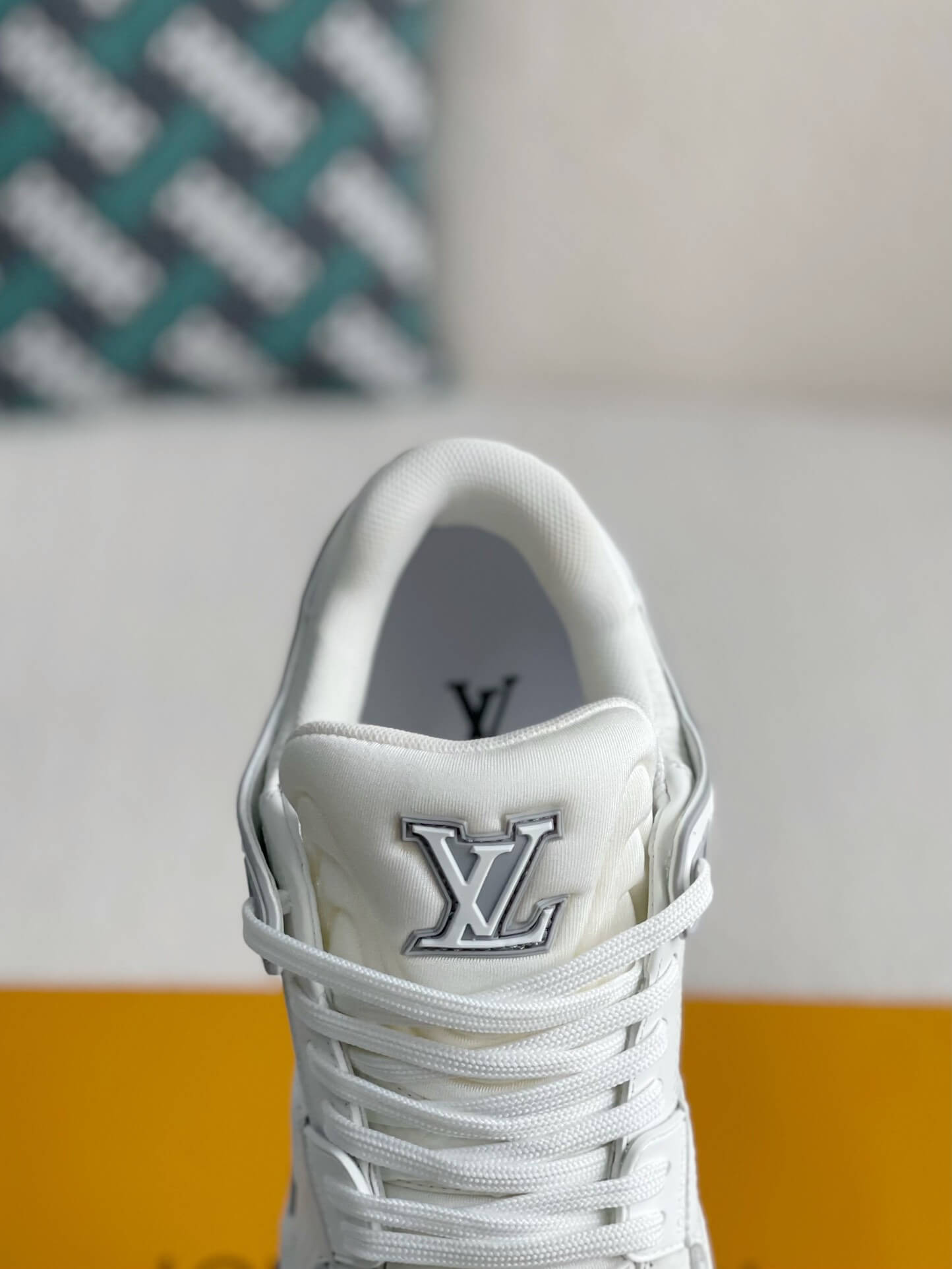 Louis Vuitton LV Trainer #54 White Gray Padded Sneaker