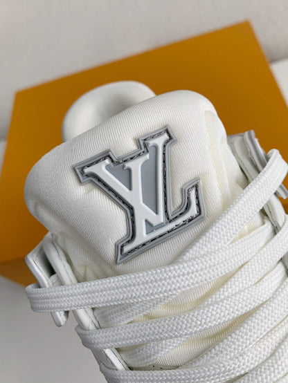 Louis Vuitton LV Trainer #54 White Gray Padded Sneaker