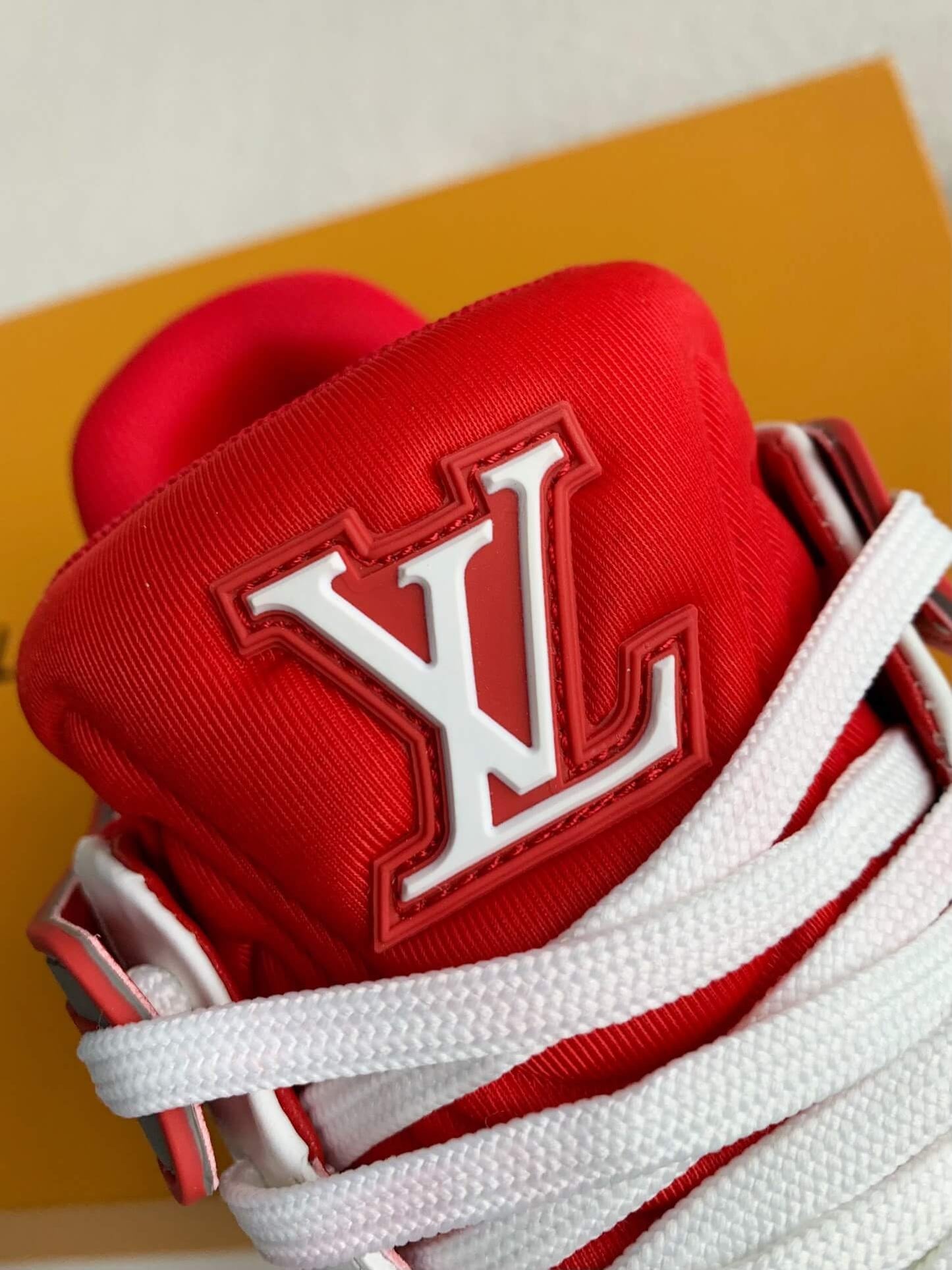 Louis Vuitton LV Trainer #54 Red White Gray Padded Sneaker