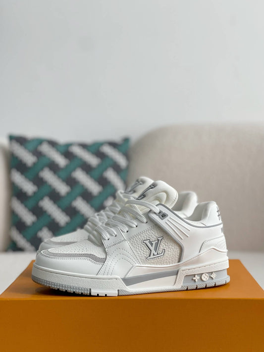 Louis Vuitton LV Trainer #54 White Gray Padded Sneaker