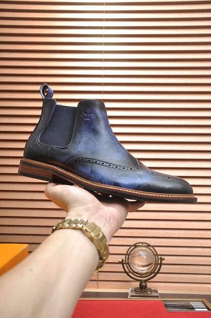 Louis Vuitton LV Venetian Vogue Custom Blue Chelsea Boot