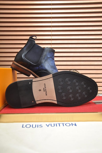 Louis Vuitton LV Venetian Vogue Custom Blue Chelsea Boot