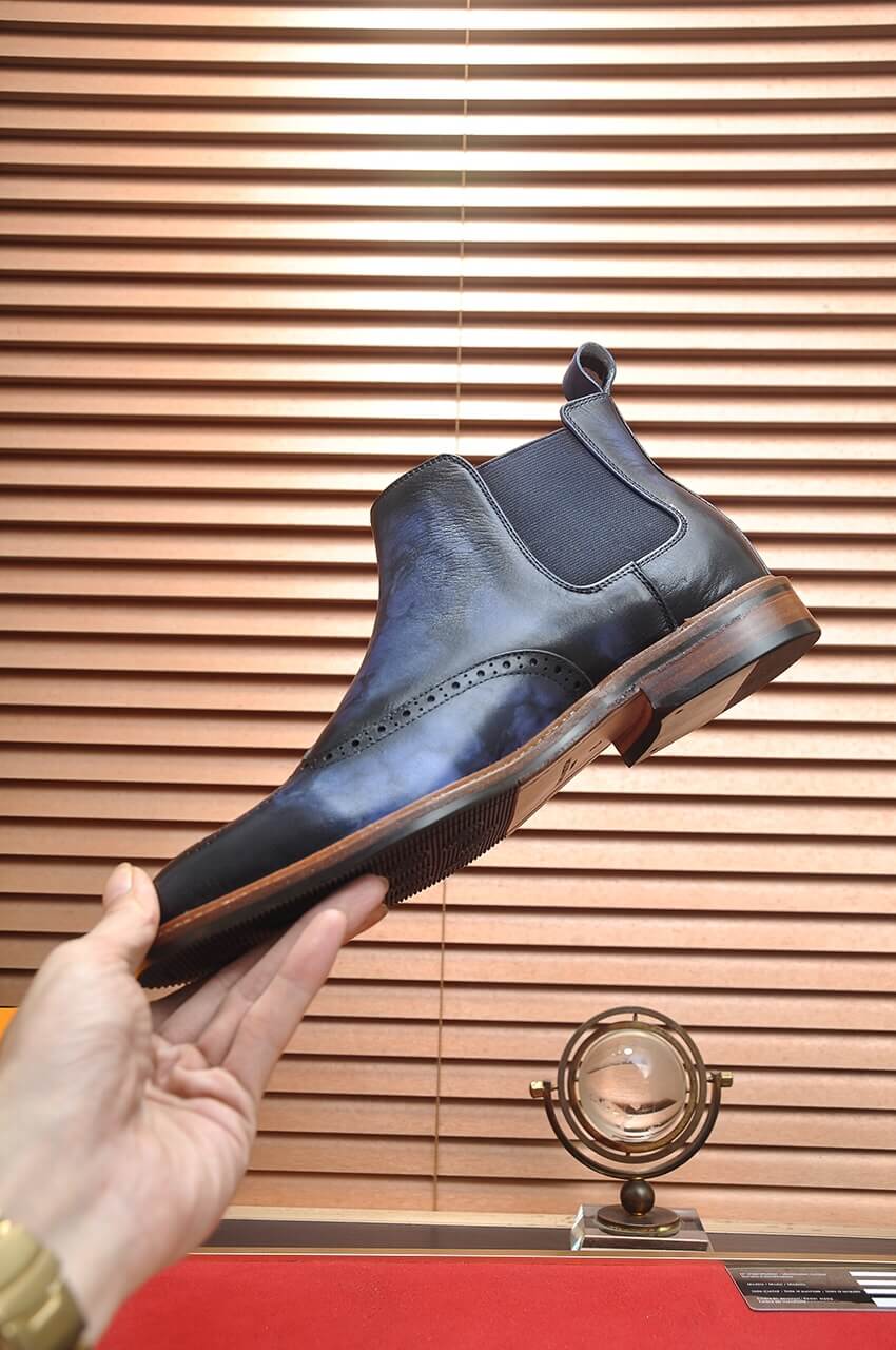 Louis Vuitton LV Venetian Vogue Custom Blue Chelsea Boot