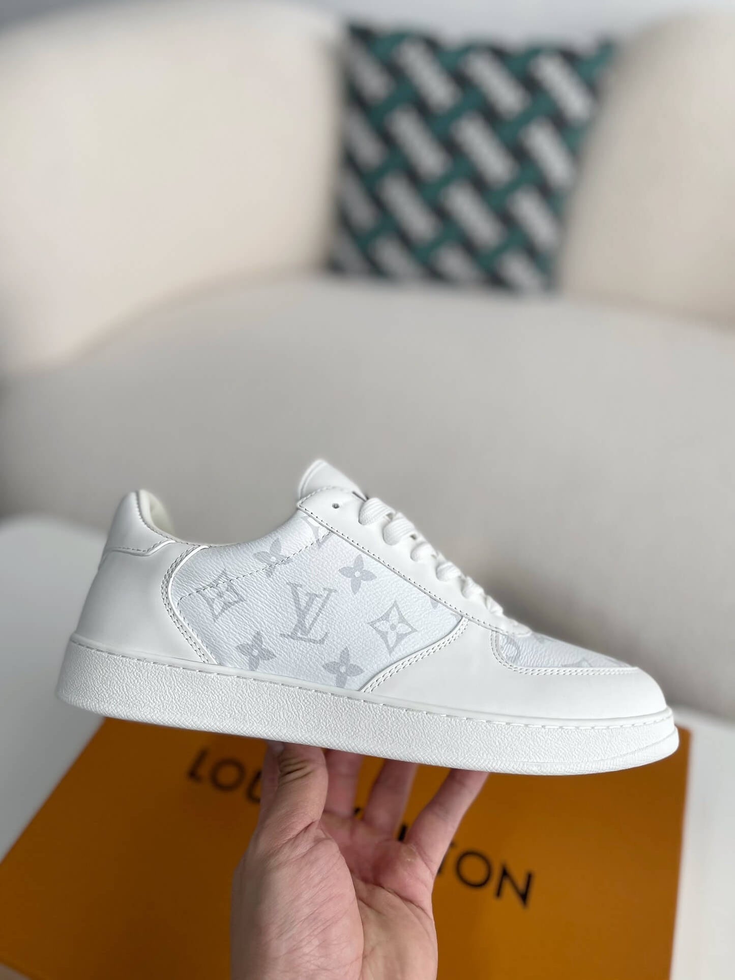 Louis Vuitton LV White Rivoli Sneaker