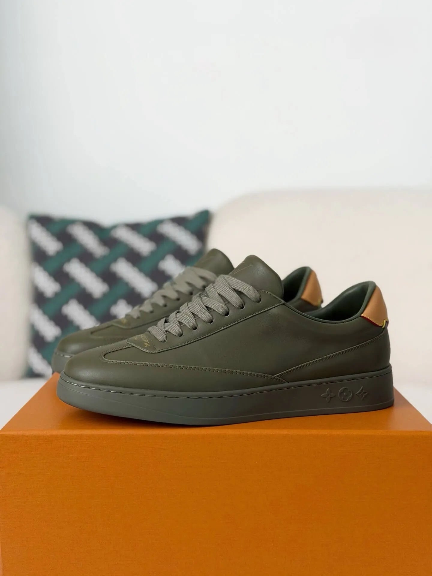 Louis Vuitton Low-Top Sneaker – Khaki Green Calf Leather