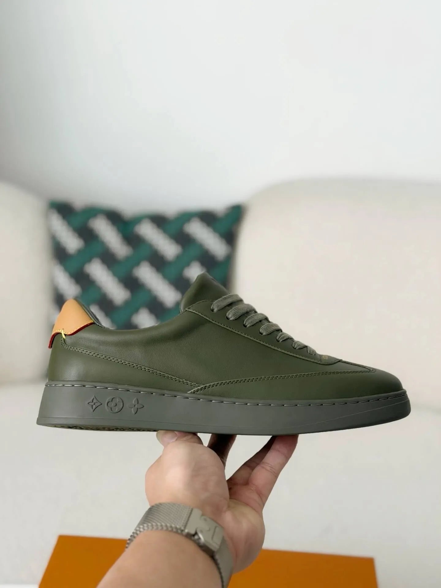Louis Vuitton Low-Top Sneaker – Khaki Green Calf Leather