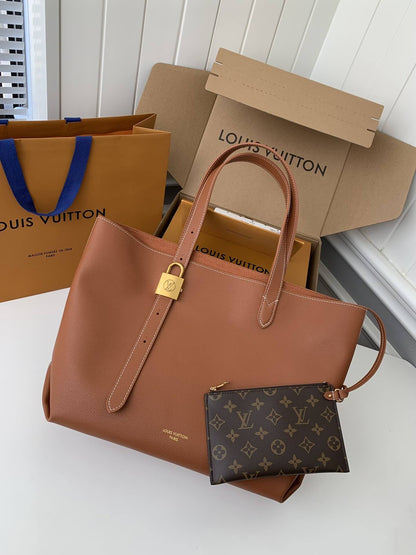 Louis Vuitton Low Key Cabas MM Cognac Women Hangbag