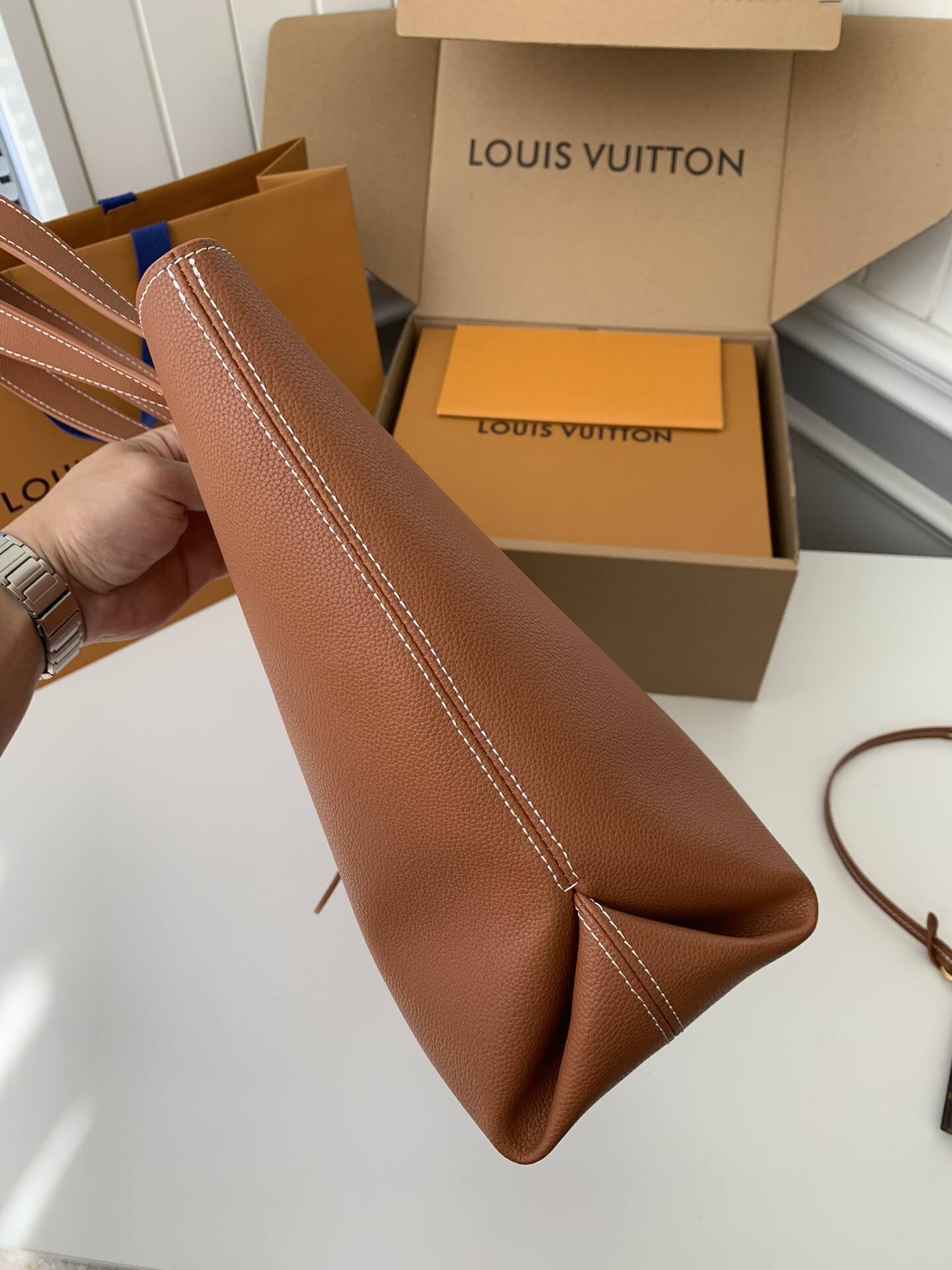 Louis Vuitton Low Key Cabas MM Cognac Women Hangbag