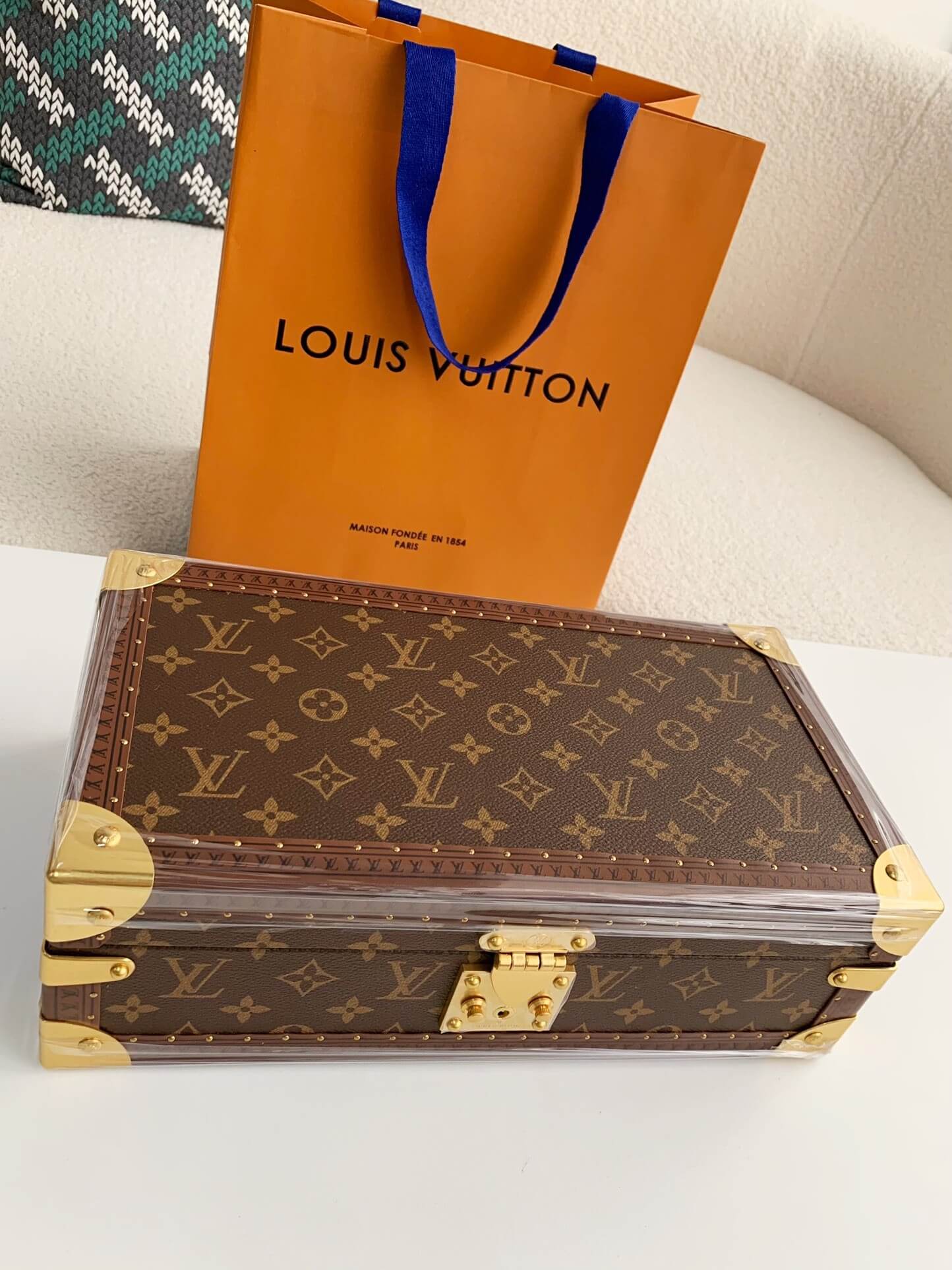 Louis Vuitton Monogram Coffret 8 Montre Watch Case "Brown"