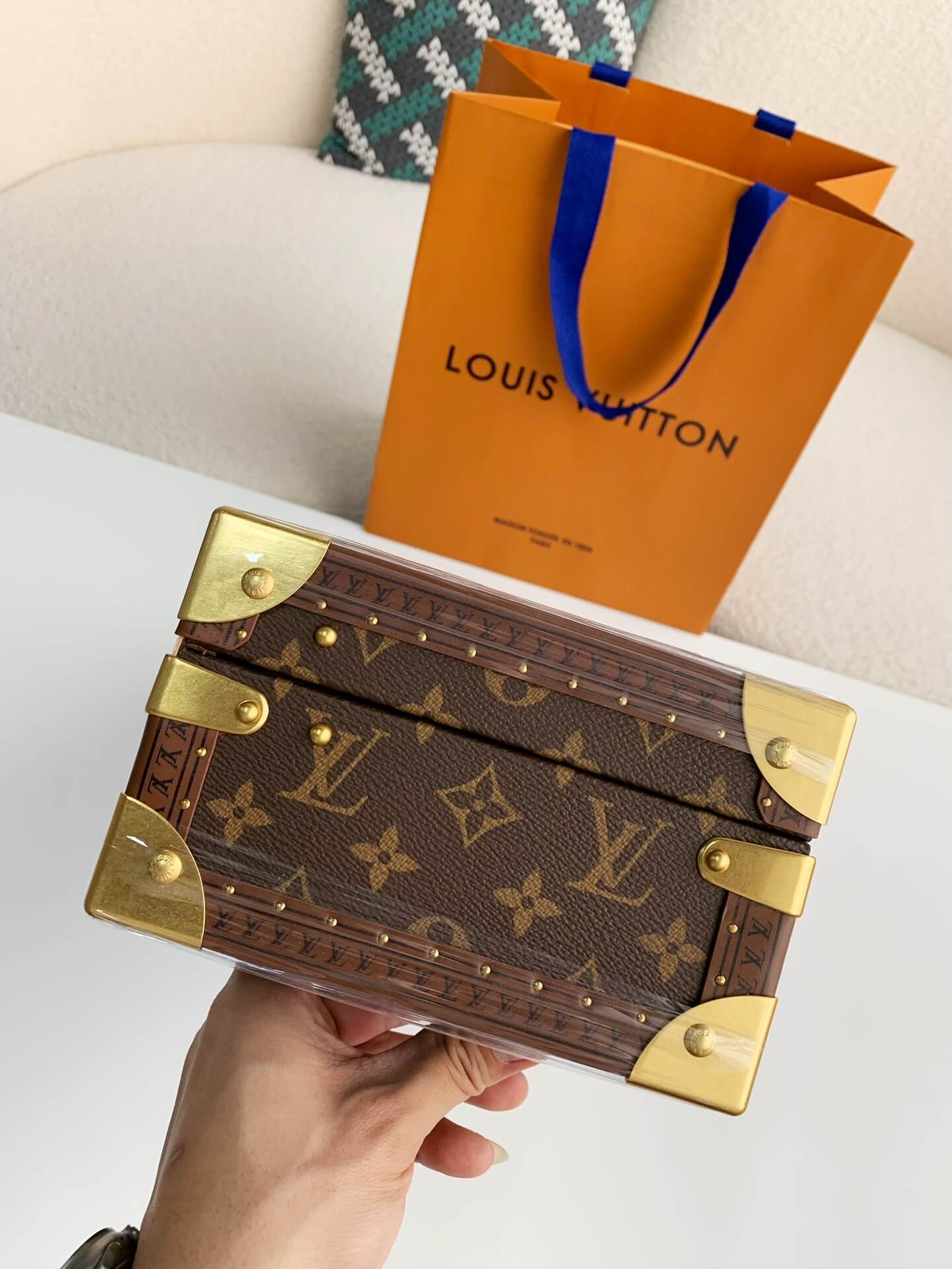 Louis Vuitton Monogram Coffret 8 Montre Watch Case "Brown"