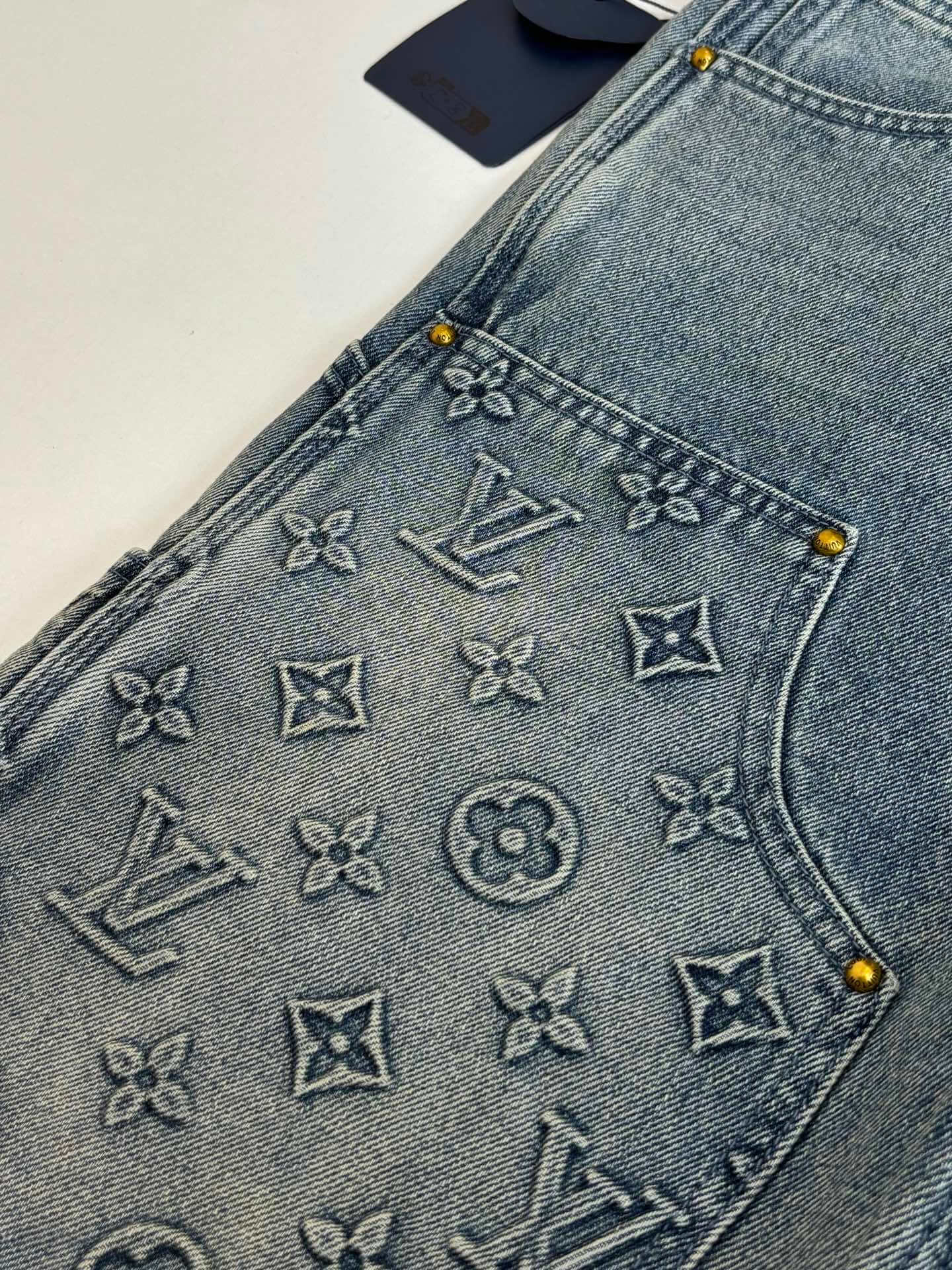 Louis Vuitton Monogram Denim Carpenter Shorts – Vintage Blue Wash