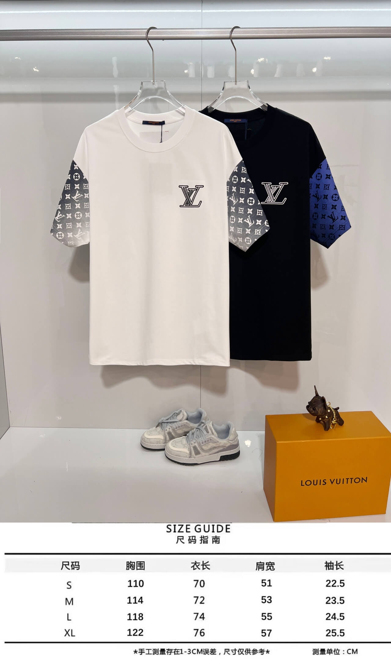 Louis Vuitton Monogram Gradient Sleeves T-Shirt – White & Black