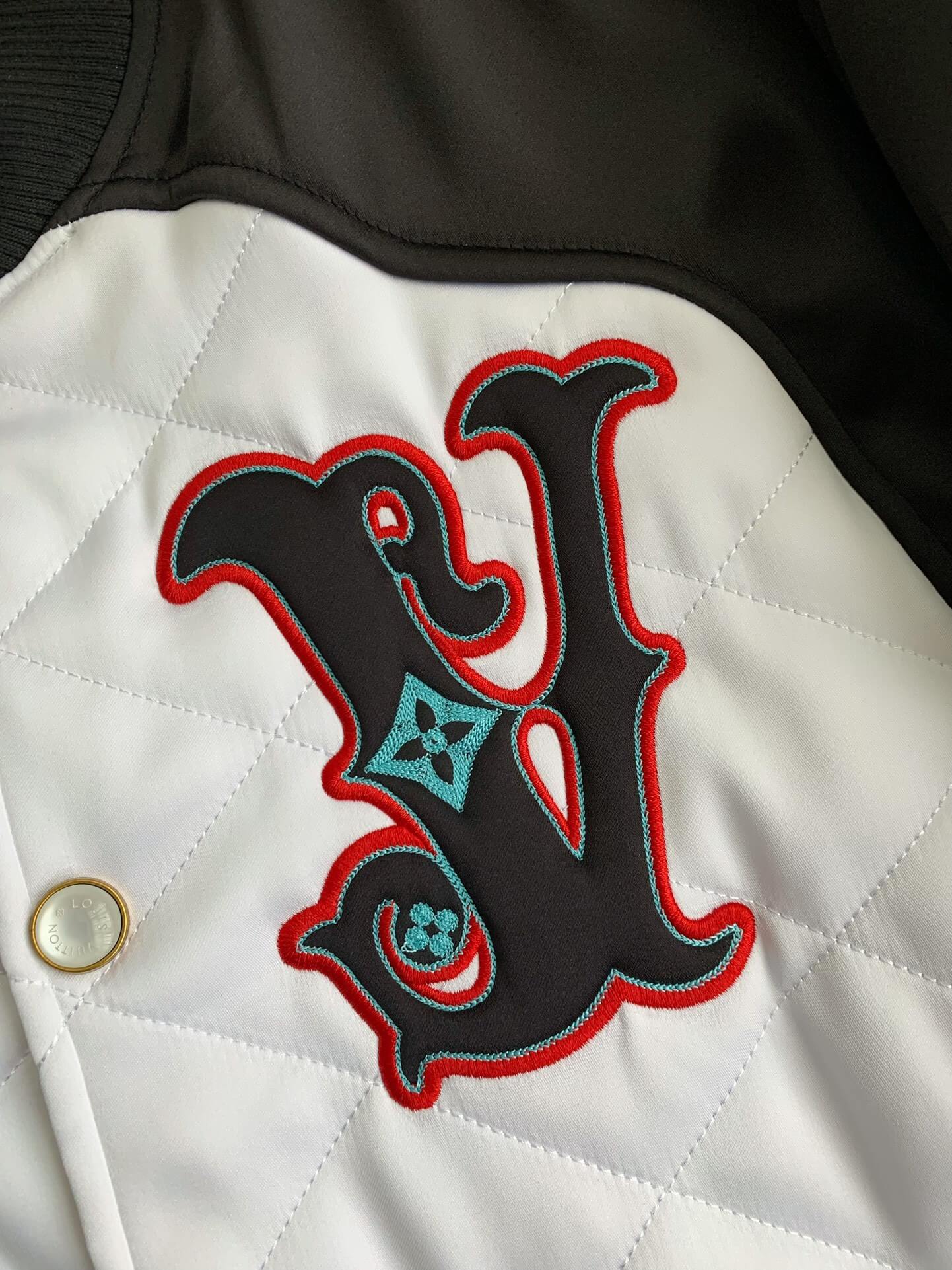 Louis Vuitton Monogram White Varsity Jacket