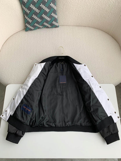 Louis Vuitton Monogram White Varsity Jacket