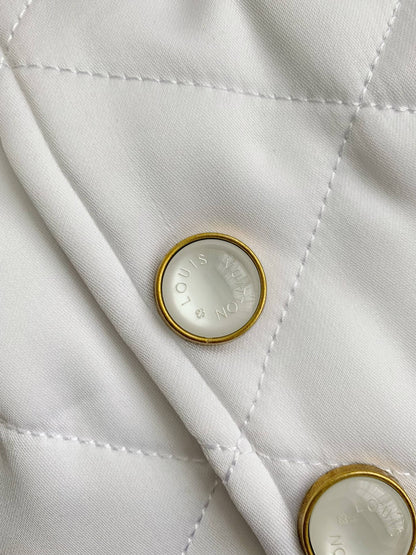 Louis Vuitton Monogram White Varsity Jacket