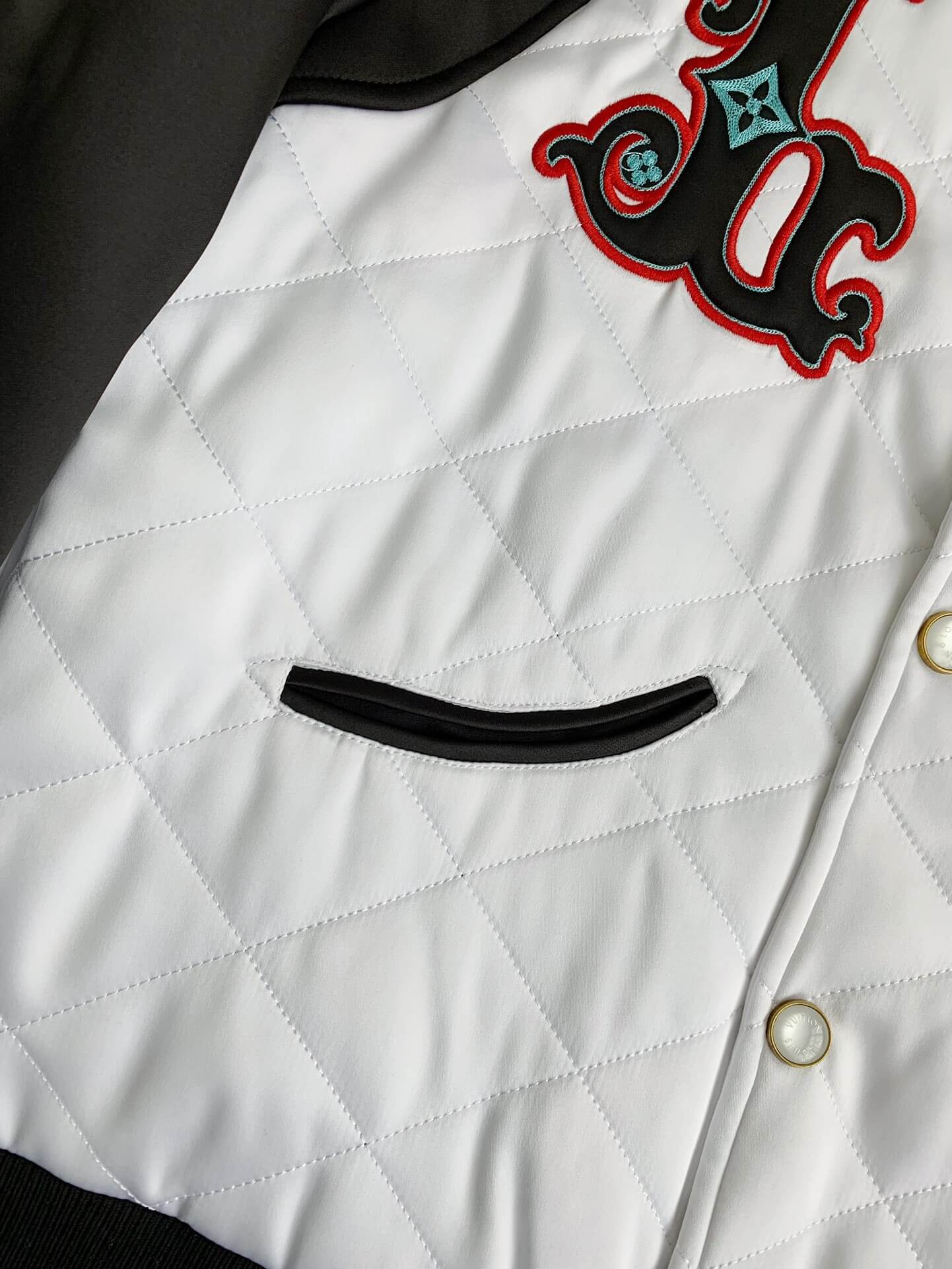 Louis Vuitton Monogram White Varsity Jacket