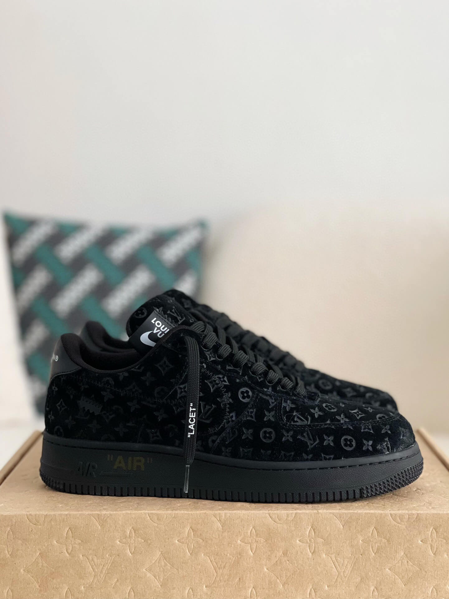 Louis Vuitton Nike Air Force 1 Low Monogram Black Sneaker