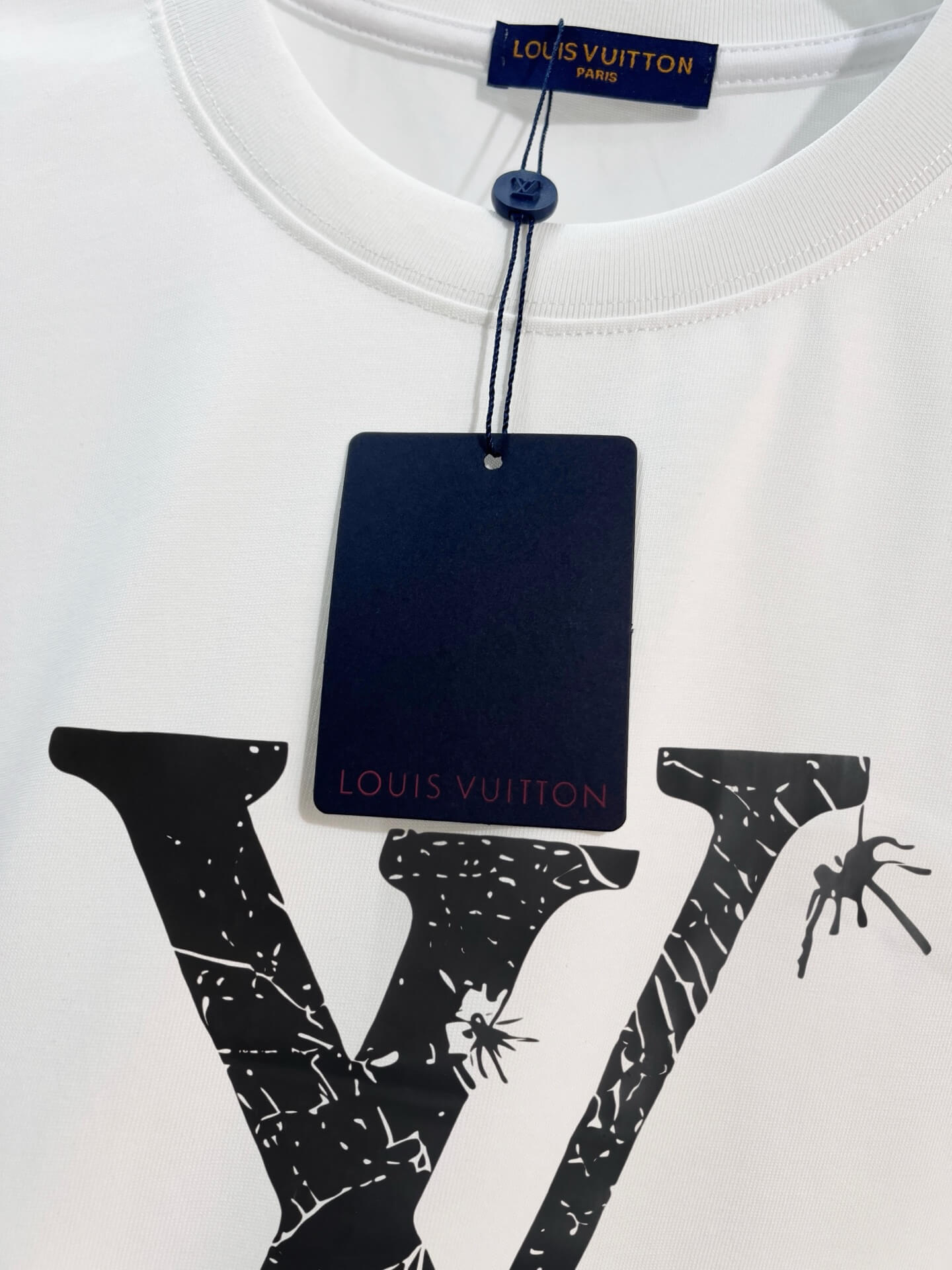 Louis Vuitton Spider Web LV Logo T-Shirt – White & Black – HolloShoe